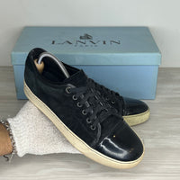 Lanvin Sneakers, Herre 'Black Suede' Lak Toe (39) 🪝