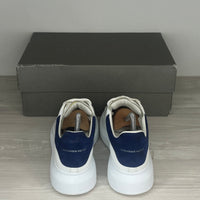 Alexander McQueen Sneakers, Herre 'Hvid' Ruskind Blå Hæl Oversized (39) 🔵
