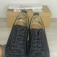Christian Louboutin Sneakers, Herre 'Sort' Ruskind Junior Spikes (45.5) ⭐️