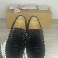 Christian Louboutin Sneakers, Herre 'Sort' Ruskind Pik Boat (41) ⭐️