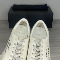 Saint Laurent Sneakers, Herre 'Beige' Stof Court Classic Distressed (43) 🥯