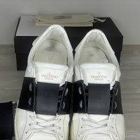 Valentino Sneakers, Herre Læder 'Sort' Stribe Open (43) 🦢