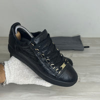 Balenciaga Sneakers, Arena 'Sort' Læder Low Top (37) 🥷🏻