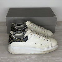 Alexander McQueen Sneakers, 'Hvid Læder' Flower Oversized (42) 🍌