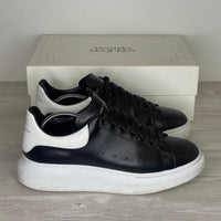 Alexander McQueen Sneakers, 'Sort Læder' Oversized (45) 🦺
