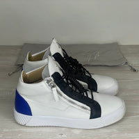 Giuseppe Zanotti Sneakers, Herre 'Hvid / Sort / Blå' KRISS Mid Tops (42) 🥥