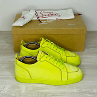 Christian Louboutin Sneakers, 'Neon Grøn / Sulfure' Rantulow Orlato Flat Suede (41)