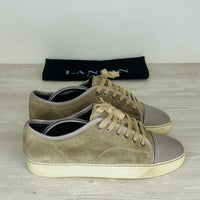 Lanvin Sneakers, 'Beige' Ruskind Mat Toe (40) 🫡
