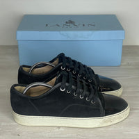Lanvin Sneakers, Herre 'Sort Ruskind' Lak Toe (42) 🦖