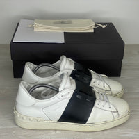 Valentino Sneakers, Herre Læder 'Sort' Stribe Open (43) 🦢