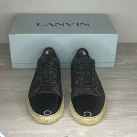 Lanvin Sneakers, Herre 'Grå' Ruskind Lak Toe (41) 😦