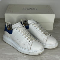 Alexander McQueen Sneakers, Herre 'Hvid' Ruskind Blå Hæld Oversized (42.5) 🔵