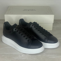 Alexander McQueen Sneakers, Herre 'Sort' Læder Oversized (43.5) 💂🏽♂️