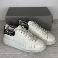 Alexander McQueen Sneakers, 'Hvid Læder' Flower Oversized (42) 🍌