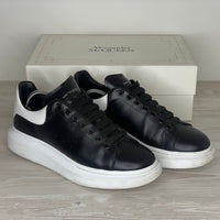 Alexander McQueen Sneakers, 'Sort Læder' Oversized (45) 🦺