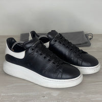 Alexander McQueen Sneakers, 'Sort Læder' Oversized (45) 🫧