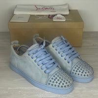 Christian Louboutin Sneakers, Herre 'Blå' Sky Metal Junior Spikes (44.5) 🥶