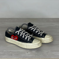 Comme Des Garçons Play X Converse Sneakers, 'Sort Stof' Chuck Taylor Low (37.5) 🧁