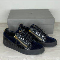 Giuseppe Zanotti Sneakers, 'Frankie' Low May Lond w. Navy Velour (43) 📓