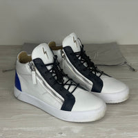 Giuseppe Zanotti Sneakers, Herre 'Hvid / Sort / Blå' KRISS Mid Tops (42) 🥥