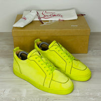 Christian Louboutin Sneakers, 'Neon Grøn / Sulfure' Rantulow Orlato Flat Suede (41)