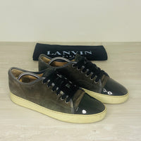 Lanvin Sneakers, Herre 'Elephant Grey' Lak Toe (41) 🎉