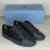 Lanvin Sneakers, Herre 'Navy / Mørke Blå' Sort Ruskind Mat Toe (39) 🚎