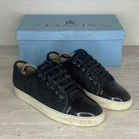 Lanvin Sneakers, Herre 'Sort Ruskind' Lak Toe (42) 🦖