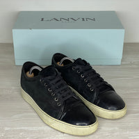 Lanvin Sneakers, Herre 'Sort' Ruskind Lak Toe (40) 🪼