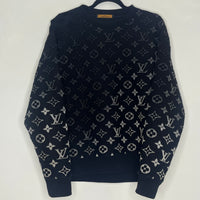 Louis Vuitton Trøje, Herre 'Sort' Gradient Monogram Fil Coupe Sweatshirt (S) 😁