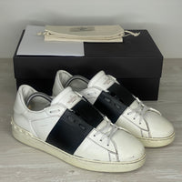 Valentino Sneakers, Herre Læder 'Sort' Stribe Open (43) 🦢