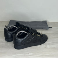 Balenciaga Sneakers, Arena 'Sort' Læder Low Top (37) 🥷🏻