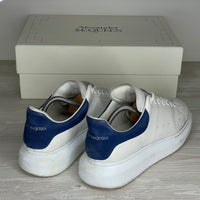 Alexander McQueen Sneakers, Herre 'Hvid' Ruskind Blå Hæld Oversized (42.5) 🔵
