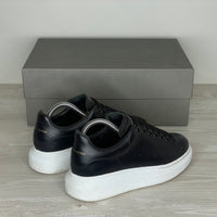 Alexander McQueen Sneakers, 'Sort Læder' Oversized (36.5) 🐼