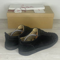 Christian Louboutin Sneakers, Herre 'Sort' Ruskind Junior Spikes (45.5) ⭐️