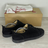 Christian Louboutin Sneakers, 'Sort Ruskind' Junior Spikes (42.5) 🍙