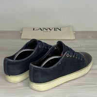 Lanvin Sneakers, Herre 'Blå' Ruskind Lak Toe (42) 🏵️