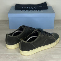 Lanvin Sneakers, Herre 'Mørkegrøn' Ruskind Lak Toe (44) 🌲