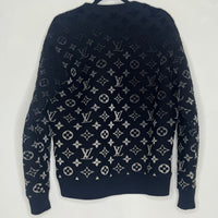 Louis Vuitton Trøje, Herre 'Sort' Gradient Monogram Fil Coupe Sweatshirt (S) 😁