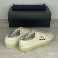 Saint Laurent Sneakers, Herre 'Beige' Stof Court Classic Distressed (43) 🥯