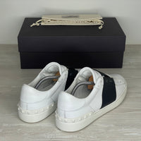Valentino Sneakers, Herre 'Hvid' Sort Stribe Open (41) ♟️