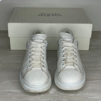 Alexander McQueen Sneakers, Herre 'Hvid' Ruskind Blå Hæld Oversized (42.5) 🔵