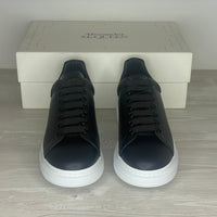 Alexander McQueen Sneakers, Herre 'Sort' Læder Oversized (43.5) 💂🏽‍♂️