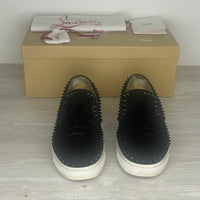 Christian Louboutin Sneakers, Herre 'Sort' Ruskind Pik Boat (41) ⭐️