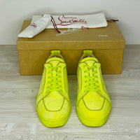 Christian Louboutin Sneakers, 'Neon Grøn / Sulfure' Rantulow Orlato Flat Suede (41)