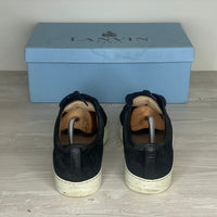 Lanvin Sneakers, Herre 'Sort Ruskind' Lak Toe (42) 🦖