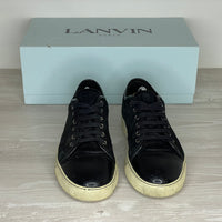 Lanvin Sneakers, Herre 'Sort' Ruskind Lak Toe (40) 🪼