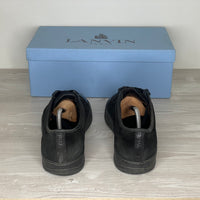 Lanvin Sneakers, 'Sort Ruskind' All Black Lak Toe (43)