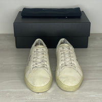 Saint Laurent Sneakers, Herre 'Beige' Stof Court Classic Distressed (43) 🥯
