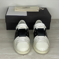 Valentino Sneakers, Herre Læder 'Sort' Stribe Open (43) 🦢